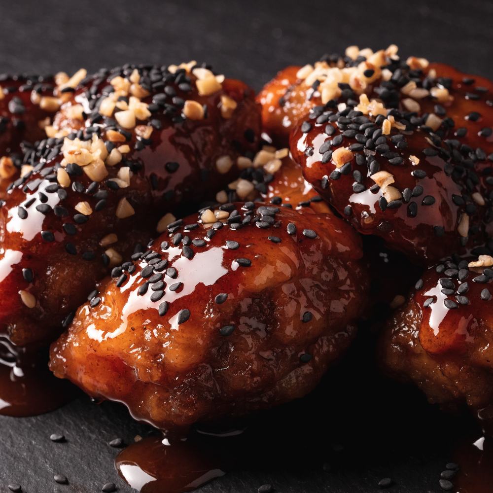Soy garlic glazed fried chicken